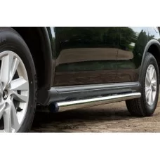 Пороги труба 76 мм вариант 2 для Citroen C-Crosser 2007-2013