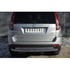 Защита заднего бампера двойная 57-42 мм дуга для Great Wall Hover H3 New 2014-2015