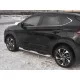 Пороги труба с накладками 76 мм вариант 1 для Hyundai Tucson 2018-2021 артикул HTT-0031011