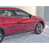 Пороги труба 42 мм вариант 1 для Infiniti QX30 2016-2019