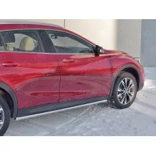 Пороги труба 42 мм вариант 1 для Infiniti QX30 2016-2019