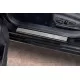 Накладки на пороги Russtal, зеркальные для Lexus ES 2018-2024 артикул LEXES18-01