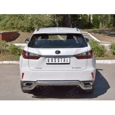 Защита заднего бампера волна 57 мм для Lexus RX-200t/350/450h 2016