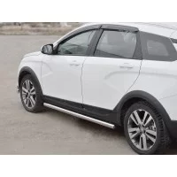 Пороги труба 57 мм вариант 2 для Lada Vesta Cross 2017-2024