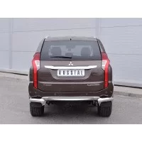 Защита заднего бампера с уголками 76 мм для Mitsubishi Pajero Sport 2016-2020