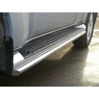 Пороги труба 42 мм вариант 1 для Mitsubishi Pajero IV 2006-2011