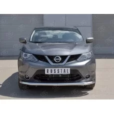 Защита переднего бампера 57 мм для Nissan Qashqai (СПБ) 2015-2019