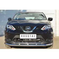 Защита передняя двойная 57-42 мм для Nissan Qashqai 2014-2024