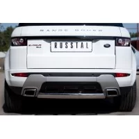Защита заднего бампера овальная 75х42 мм для Land Rover Evoque 2011-2018