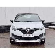 Защита переднего бампера 42 мм для Renault Kaptur 2016-2024
