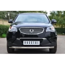 Защита переднего бампера 57 мм для Ssangyong Actyon 2010-2013