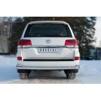 Защита задняя двойная с уголками 76-42 мм для Toyota Land Cruiser 200 2015-2024