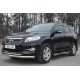 Пороги труба 76 мм с накладками вариант 2 для Toyota RAV4 2010-2013 артикул TRT-1001512