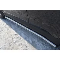 Пороги труба 57 мм вариант 2 для Hyundai Santa Fe 2012-2015