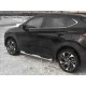Пороги труба с накладками 76 мм вариант 2 для Hyundai Tucson 2018-2021 артикул HTT-0031012
