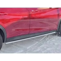 Пороги труба 42 мм вариант 3 для Infiniti QX30 2016-2019
