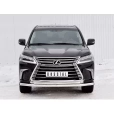 Защита передняя двойная 57-42 мм для Lexus LX-570/450d 2015-2024