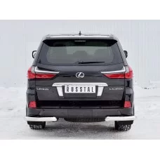 Защита задняя уголки 76 мм для Lexus LX-570/450d 2015-2024