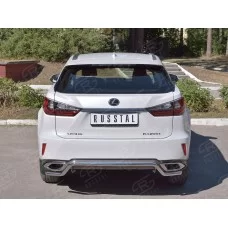 Защита заднего бампера волна 42 мм для Lexus RX-200t/350/450h 2016