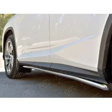 Пороги труба 42 мм вариант 1 для Lexus RX Long 2018-2024