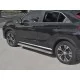 Пороги с площадкой нержавеющий лист 42 мм для Mitsubishi Eclipse Cross 2018-2024 артикул MEL-0030473