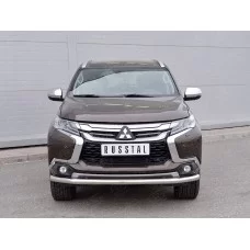 Защита переднего бампера 57 мм для Mitsubishi Pajero Sport 2016-2020