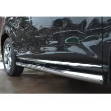Пороги труба 76 мм с накладками вариант 3 для Nissan Murano 2010-2016