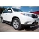 Пороги труба 57 мм вариант 3 для Toyota Highlander 2010-2014 артикул THT-0007373