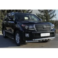 Защита штатных порогов 42 мм рейсталинг 2014 для Toyota Land Cruiser 200 2012-2015