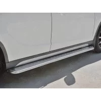 Пороги с площадкой алюминиевый лист 42 мм вариант 2 для Brilliance V5 2014-2024