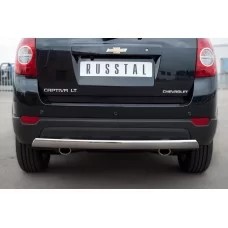 Защита заднего бампера овальная 75х42 мм для Chevrolet Captiva 2011-2013