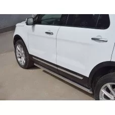 Пороги труба 57 мм вариант 1 для Ford Explorer 2015-2017
