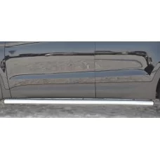 Пороги труба 57 мм вариант 3 для Hyundai Santa Fe 2010-2012