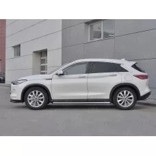 Пороги труба 57 мм вариант 1 для Infiniti QX50 2018-2024