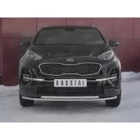 Защита передняя двойная 42-42 мм секции-дуга для Kia Sportage 2018-2024