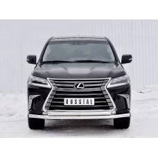 Защита передняя двойная 57-57 мм для Lexus LX-570/450d 2015-2024