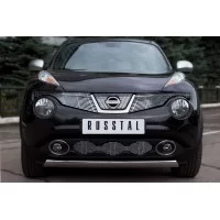 Защита передняя овальная 75х42 мм для Nissan Juke 2010-2018