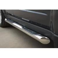 Пороги труба 76 мм с накладками 1 вариант для Subaru Forester SH 2008-2013