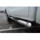Пороги труба с накладками 76 мм вариант 3 для Toyota Hilux Black Onyx 2020-2024 артикул THBOT-0035153