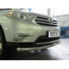 Защита переднего бампера 76 мм для Toyota Highlander 2010-2014