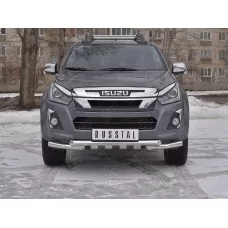 Защита передняя двойная 57-57 мм уголки+клыки для Isuzu D-MAX 2019-2024