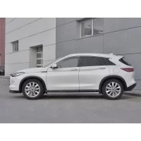 Пороги труба 57 мм вариант 2 для Infiniti QX50 2018-2024