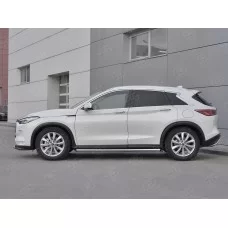 Пороги труба 57 мм вариант 2 для Infiniti QX50 2018-2024
