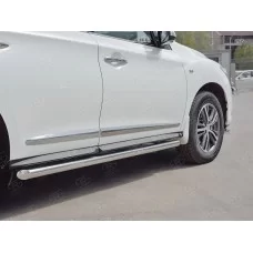 Пороги труба 57 мм вариант 1 для Infiniti QX60 2016-2020