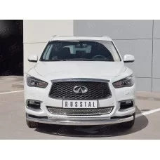 Защита передняя двойная 76-42 мм для Infiniti QX60 2016-2020