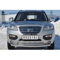 Защита передняя двойная 76-42 мм для Lifan X-60 2011-2016