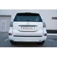Защита заднего бампера овальная 75х42 мм для Lexus GX460 2014-2019