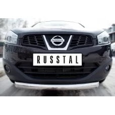 Защита переднего бампера 76 мм для Nissan Qashqai+2 2010-2014