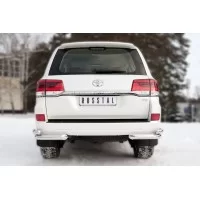 Защита задняя двойные уголки 76-57 мм для Toyota Land Cruiser 200 2015-2024