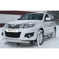 Защита передняя двойная 57-42 мм для Great Wall Hover H3 2010-2014